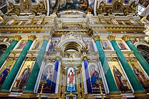 Interior of the Saint Isaac Cathedral. St.Petersburg, Russia