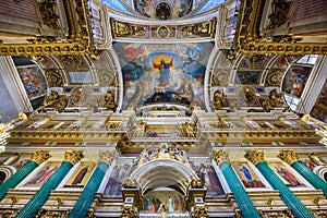 Interior of the Saint Isaac Cathedral. St.Petersburg, Russia
