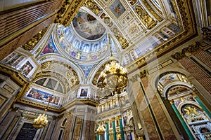 Interior of the Saint Isaac Cathedral. St.Petersburg, Russia