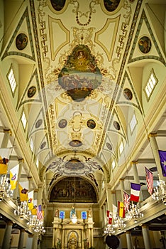 Interior of Saint Louis Cathedral in New Orleans LA