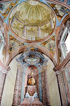 Interior of Saint Maria church at Morcote