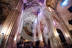 Interior of Saint Mary`s Church in Carmona, Seville