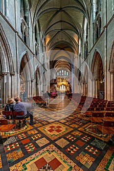 Interior of Saint Patrick Cathedral in Dublin, Ireland