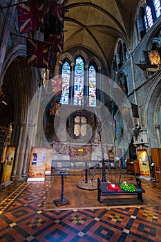 Interior of Saint Patrick Cathedral in Dublin, Ireland