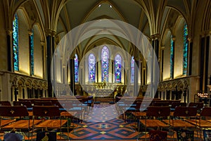 Interior of Saint Patrick Cathedral in Dublin, Ireland