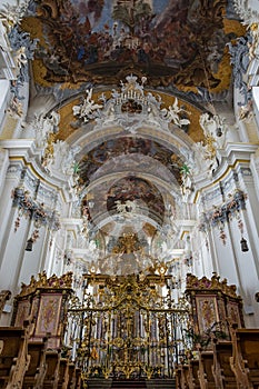 Interior of the Saint Paulinus Church in Trier, Germany