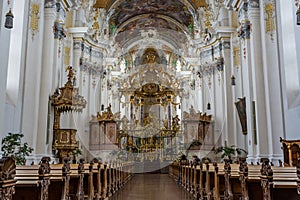 Interior of the Saint Paulinus Church in Trier, Germany