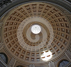Interior of the Saint Peter basilica in Vatican.