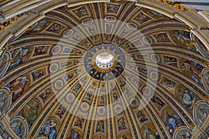 Interior of the Saint Peter`s Basilica in the Vatican