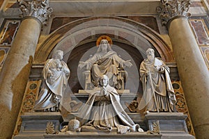 Interior of the Saint Peter`s Basilica in the Vatican