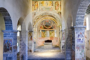 Interior of Saint St Peter and Paul church in Biasca