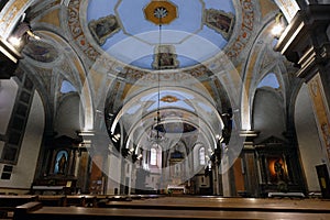Interior of the Sainte-Marie-Madeleine church in Morzine