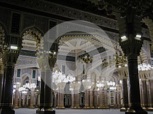 Interior of Saleh mosque, Sanaa, Yemen