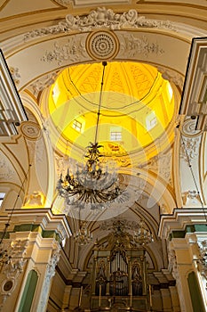 Interior of San Gennaro church in Praiano