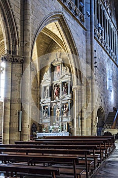 Interior of San Salvador church in Getaria  Basque Country  Spain