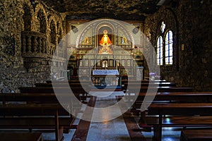Interior of the Sanctuary of Hope in Calasparra, Murcia region in Spain