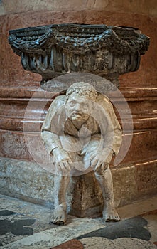 Interior of Santa Anastasia Church, Verona, Italy photo