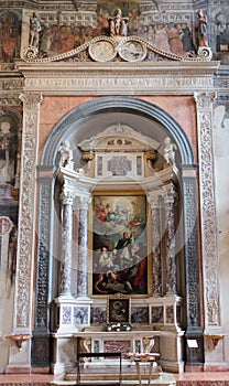 Interior of Santa Anastasia Church in Verona, Italy