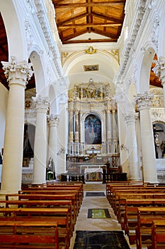 Interior of Santa Maria dell` Itria. Ragusa, Sicily Italy