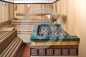 Interior of a sauna photo