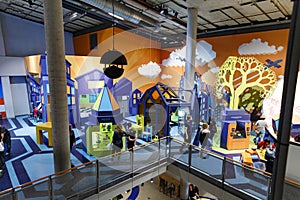 Interior of the Science Center Nemo in Amsterdam. The museum has origins in 1923