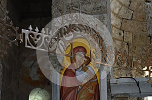 Interior of the Serbian Orthodox monastery
