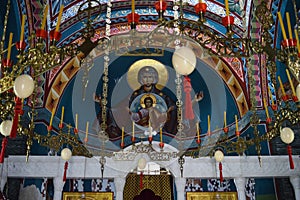 Interior of the Serbian Orthodox monastery