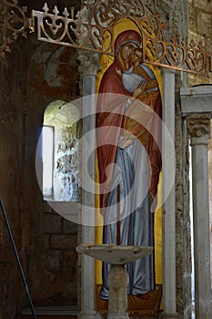 Interior of the Serbian Orthodox monastery