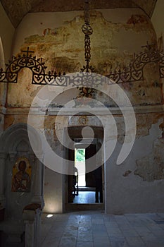 Interior of the Serbian Orthodox monastery