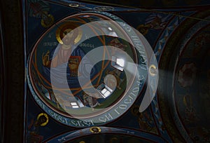 interior of the Serbian Orthodox monastery