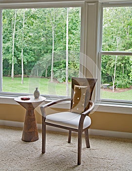 Interior Setting By Window Showing Outside View