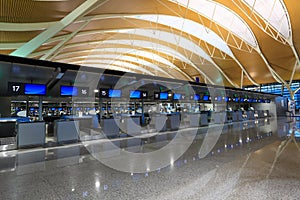 Interior of the shanghai pudong airport