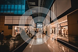 Interior of shopiing mall. Shopping concept