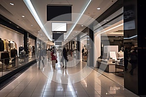 Interior of shopiing mall. Shopping concept