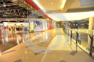 Interior of shopping center