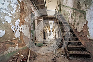 Interior shot of the Eastern State Penitentiary in Philadelphia, Pennsylvania