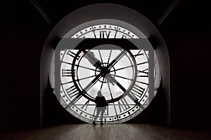 Interior showing the clock in the Musee D`Orsay in Paris, Ile De France, France