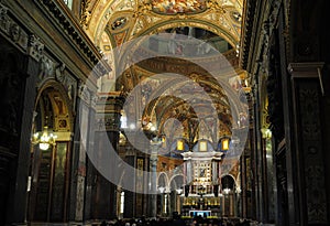 Interior Of The Shrine Of The Virgin Of The Rosary Of Pompeii Italy