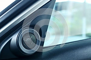 Interior side door speaker in modern car