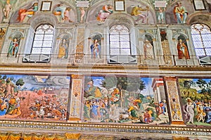 Interior of Sistine Chapel in Vatican Museums