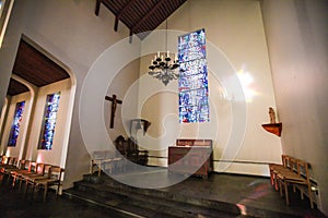 Interior of Skalholt Cathedral in Iceland