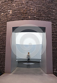 Interior of Skyspace sculpture Canberra. Australia