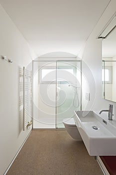 Interior of small bathroom in contemporary house