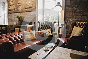 Interior of a Small Cafe photo