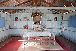 Interior small church Amazonia