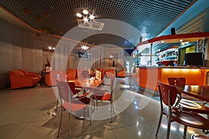 Interior of empty cafe-bar photo