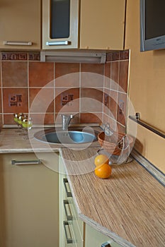 Interior of small kitchen