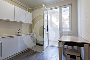 Interior of a small kitchen for rent photo