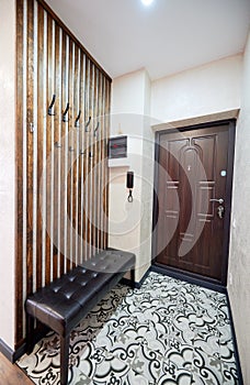 Interior of small modern anteroom in flat.