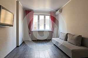 Interior of a small room in the apartment for rent